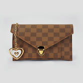 Luxe Check Brown Wallet